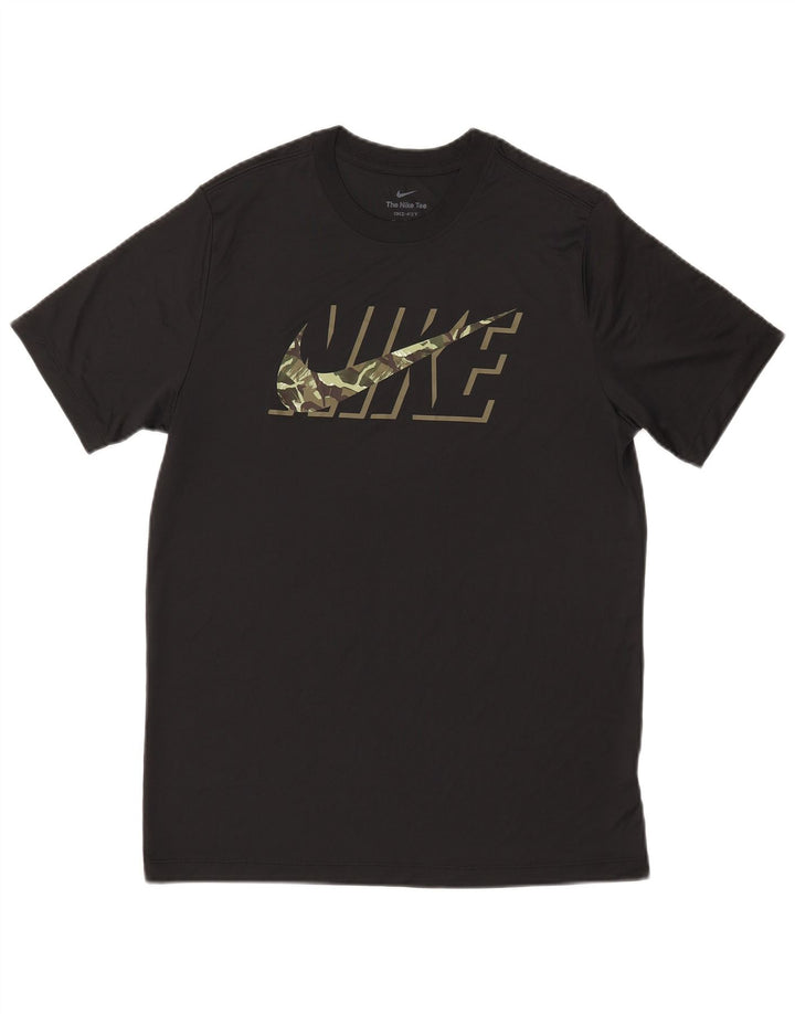 T-shirt grafica Nike Dri Fit da uomo, colore nero medio
