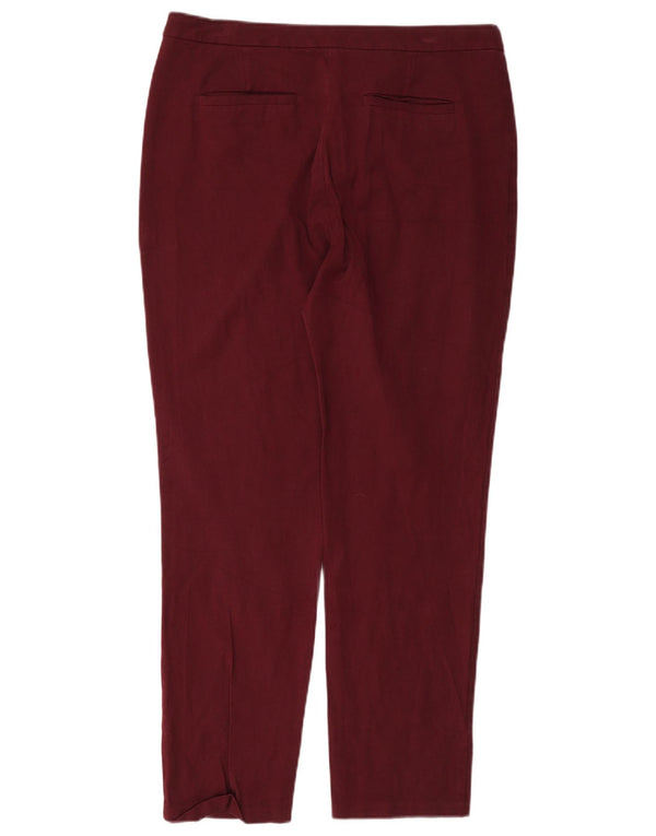 Pantaloni casual slim da donna John Lewis UK 12 medi W32 L28 Borgogna