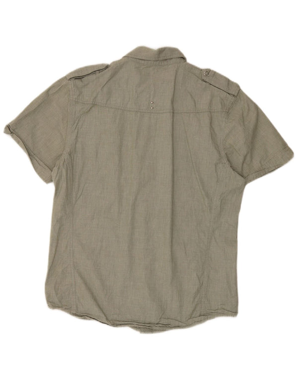 Camicia a maniche corte da uomo Wrangler grande in cotone verde