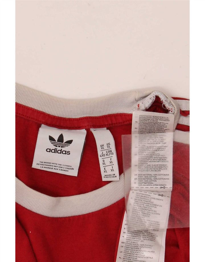 T-shirt da uomo Adidas Top XL rossa in cotone