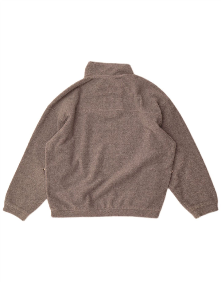 Think Pink Maglione in pile con grafica oversize da donna UK 14 Grigio medio chiazzato