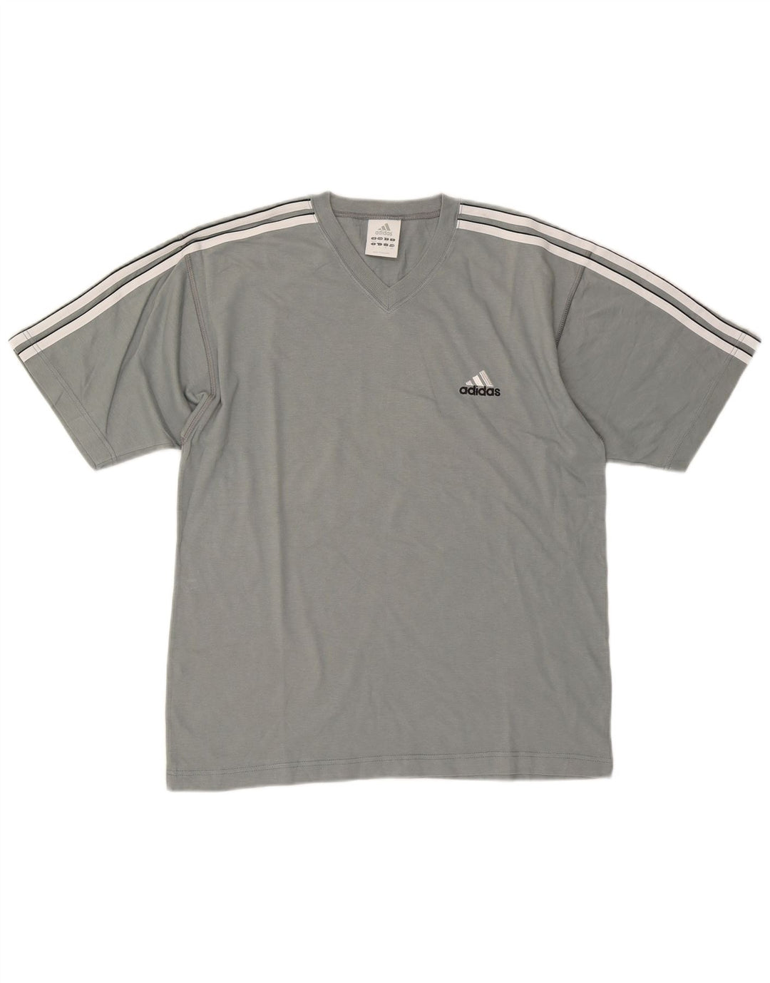 T-shirt da uomo Adidas Top UK 36/38 piccola in cotone grigio