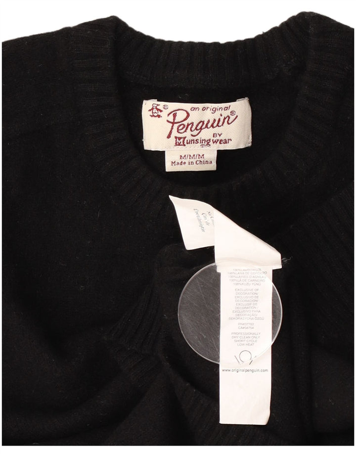 Maglione Bolero da donna Penguin UK 12 medio nero in lana d'agnello