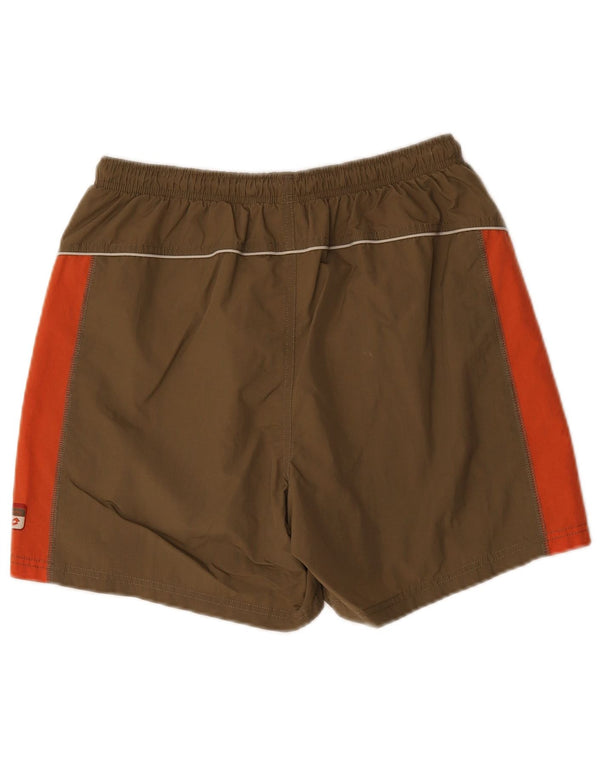 Pantaloncini da bagno da uomo Lotto UK 40/42 Large in nylon color block kaki