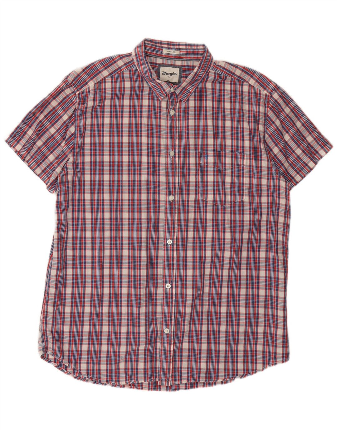 Camicia a maniche corte vestibilità regolare da uomo WRANGLER 2XL a quadri multicolore