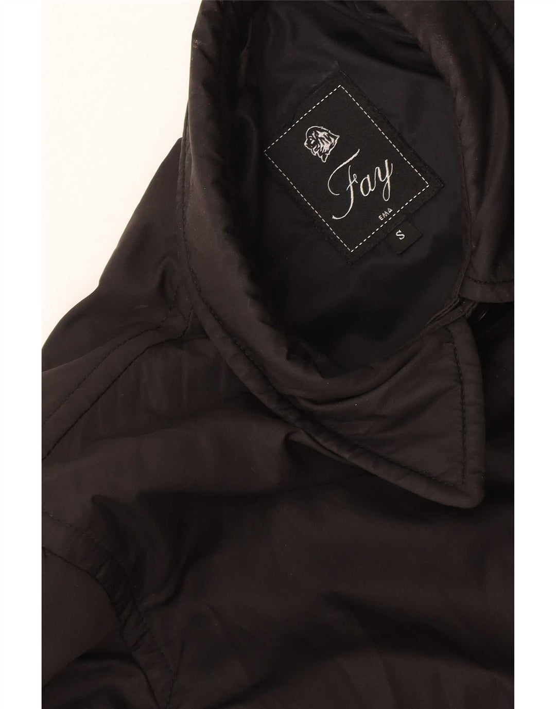 Cappotto giacca a vento vestibilità ampia da donna Fay UK 10 piccolo nero