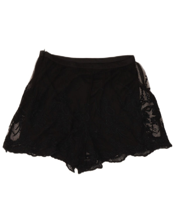 Topshop Pantaloncini casual da donna UK 8 Small W26 Poliestere floreale nero