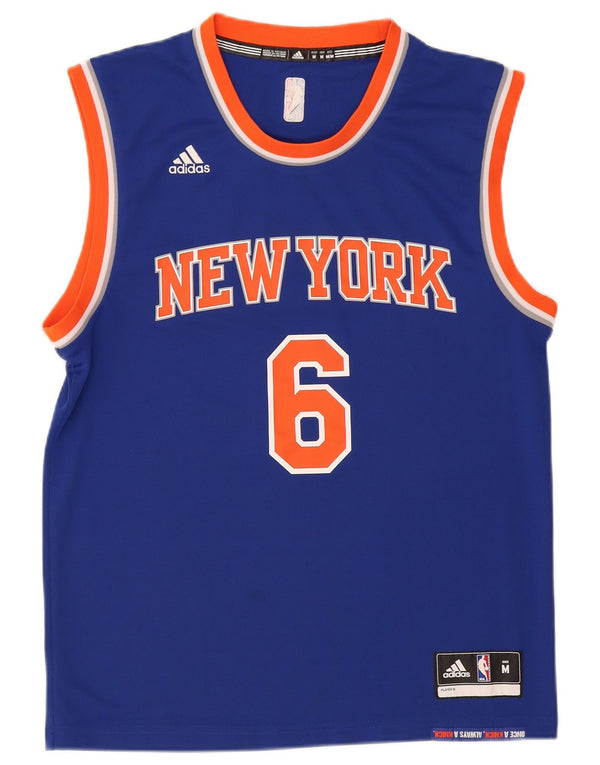 Adidas Mens New York Knicks Graphic Vest Top Medium Blue Polyester