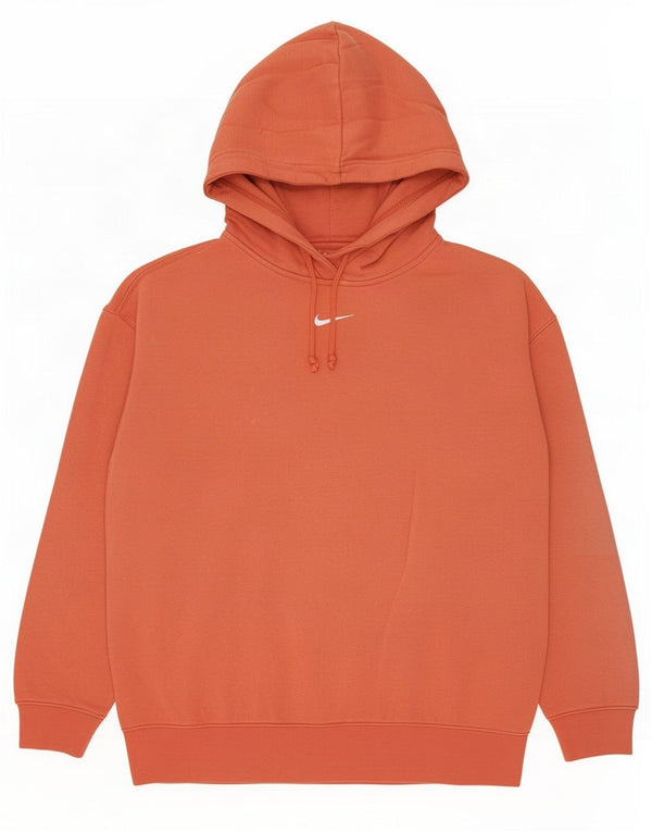 Felpa con cappuccio oversize da donna Nike UK 10 Small Arancione Cotone