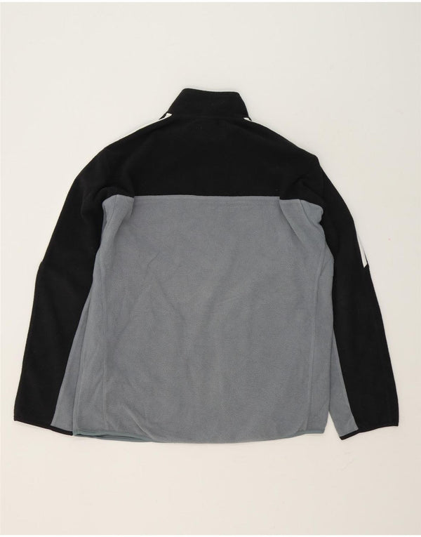 Maglione in pile da uomo con zip e collo Adidas UK 36/38 Small Blue Colourblock