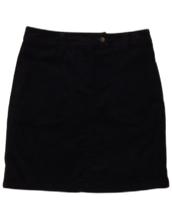 Gonna in velluto a coste da donna Boden UK 8 Small W27 Cotone blu navy