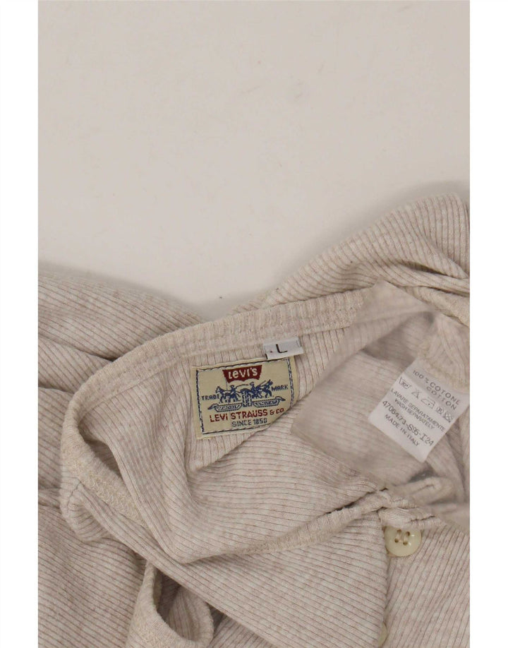 Canotta da donna Levi's UK 14 grande cotone screziato beige