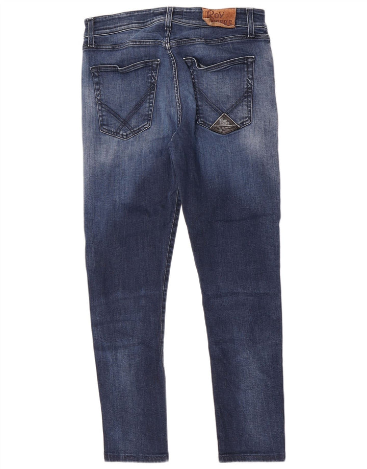 Jeans slim da uomo Roy Rogers W33 L28 cotone blu navy