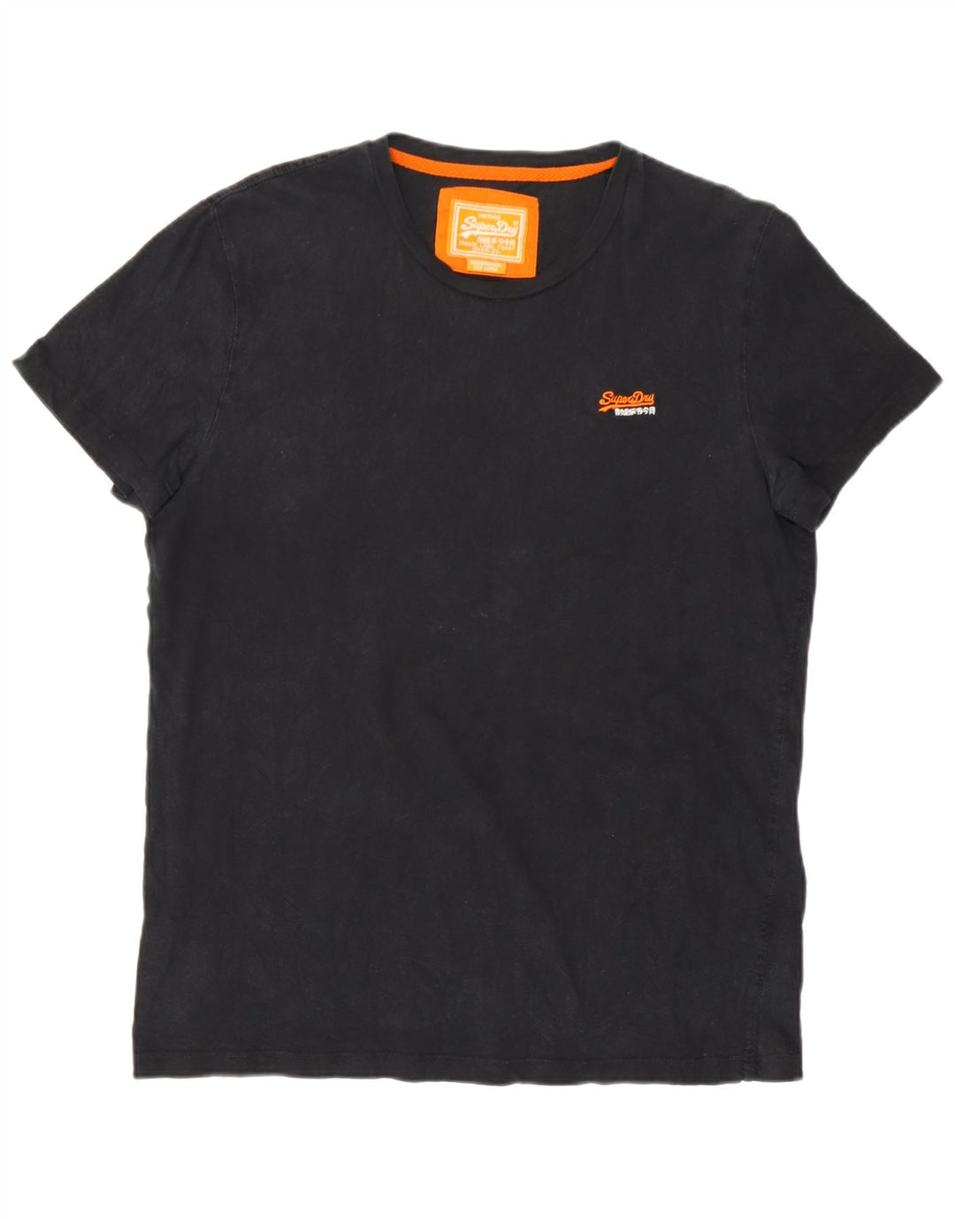 T-shirt da uomo Superdry Top grande in cotone nero