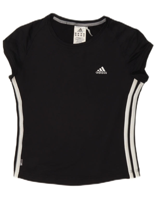 T-shirt corta da donna Adidas Climalite UK 10 piccola in nylon nero