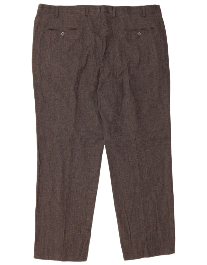 Pantaloni casual vestibilità regolare da uomo Marks & Spencer W42 L31 lana nera
