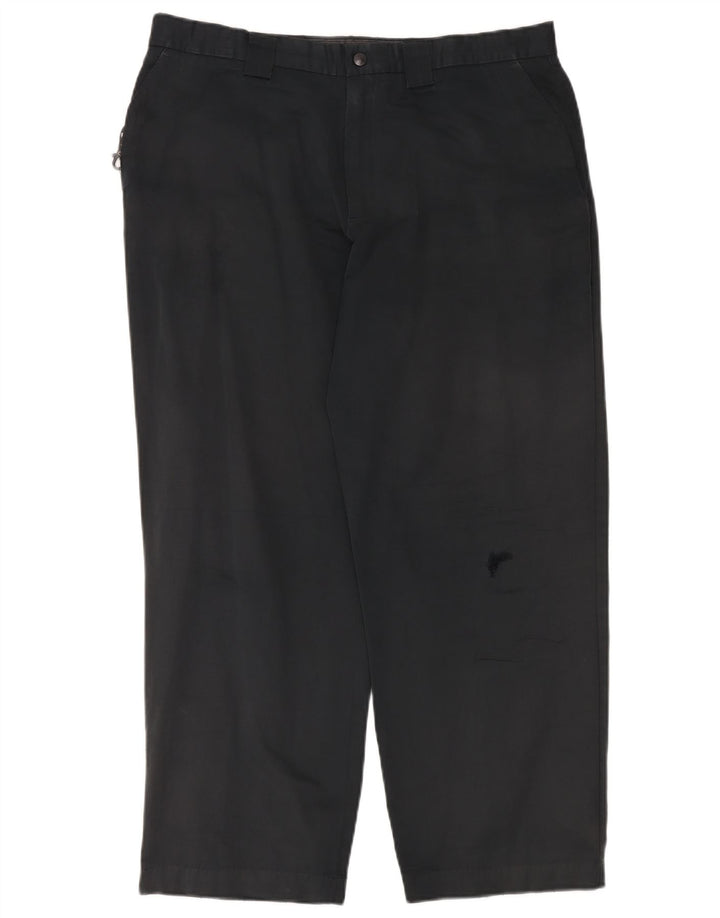 Pantaloni chino dritti Marks & Spencer da uomo blu Harbour W36 L29 Navy