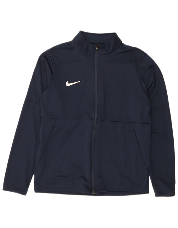 Giacca superiore della tuta da ragazzo Nike 13-14 anni XL blu navy poliestere