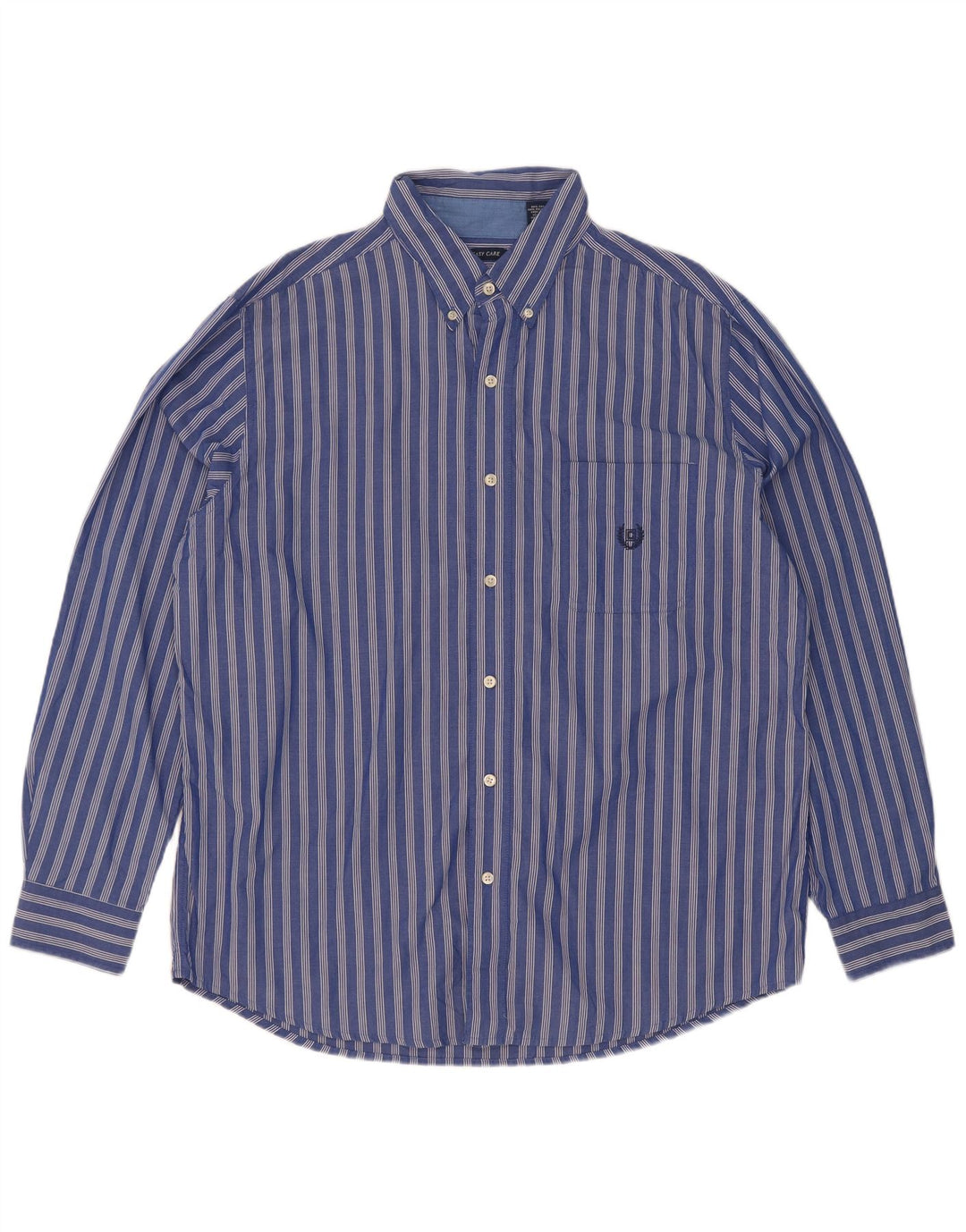 Camicia Uomo Chaps Large in cotone a righe blu