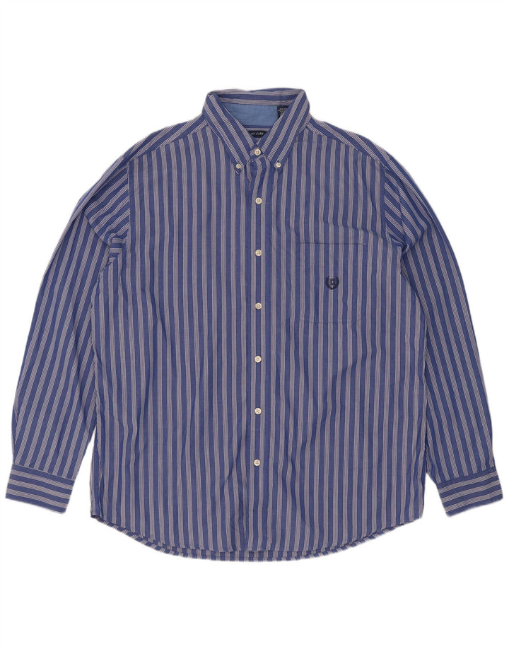 Camicia Uomo Chaps Large in cotone a righe blu