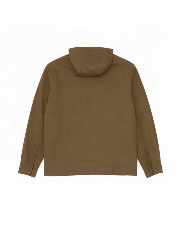 Zara Mens Hooded Bomber Jacket UK 36 Small Khaki
