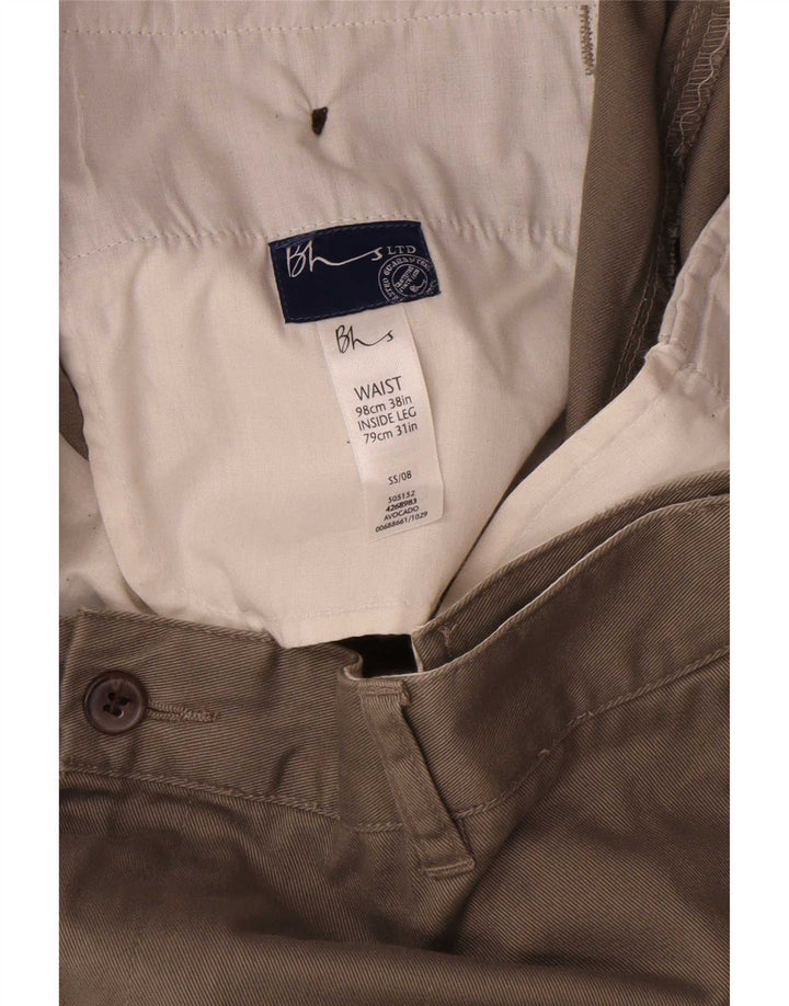 Pantaloni chino dritti da uomo Bhs W38 L31 cotone kaki