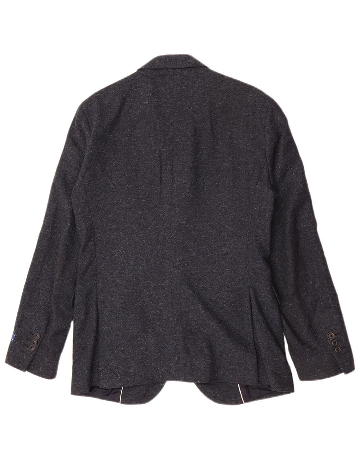 Gant Giacca Blazer da Uomo a 2 Bottoni UK 36 Piccola Lana Blu Navy