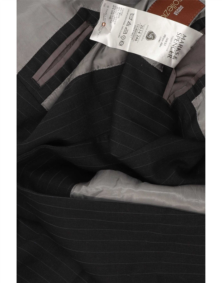 Giacca blazer a 2 bottoni da uomo Marks & Spencer UK 40 gessato grigio medio