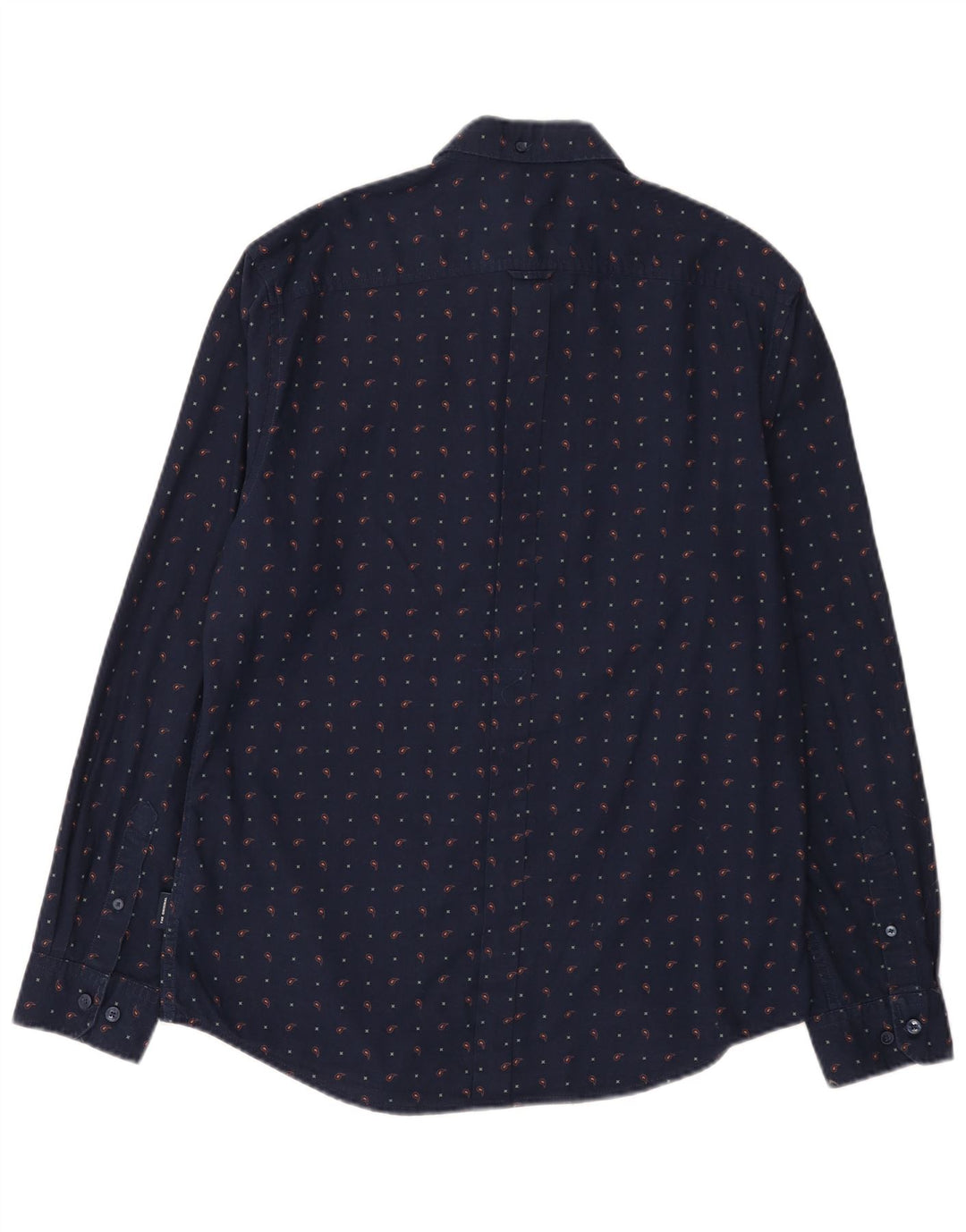 Camicia da uomo Ben Sherman grande in cotone maculato blu navy