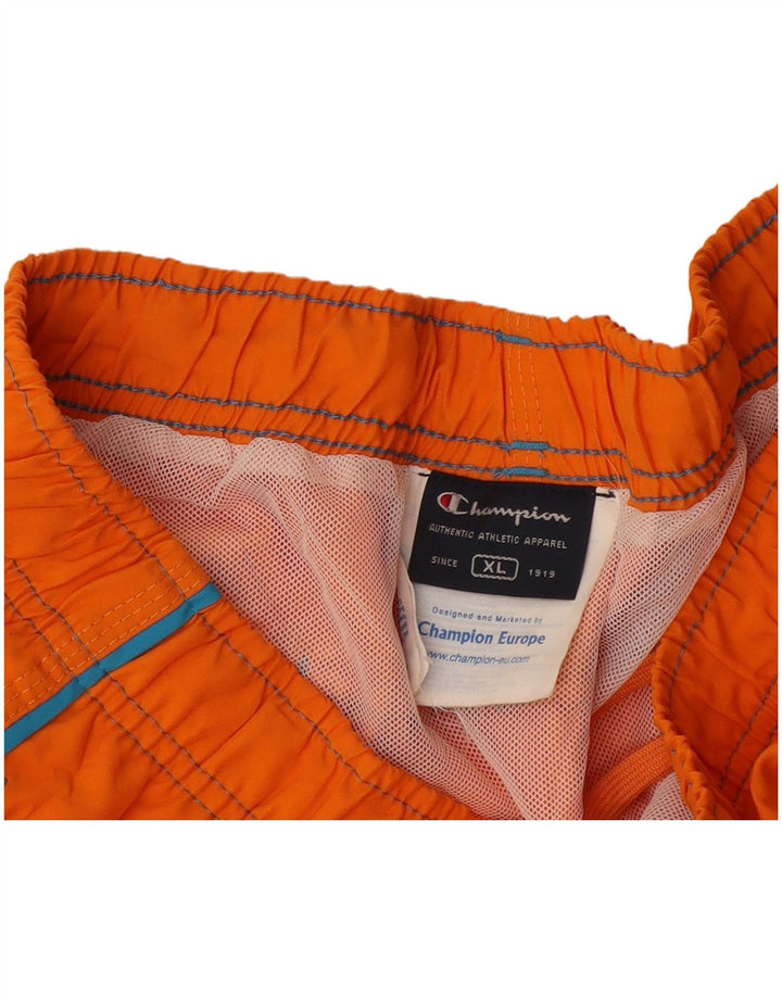 Pantaloncini da bagno grafici da uomo Champion XL poliestere arancione