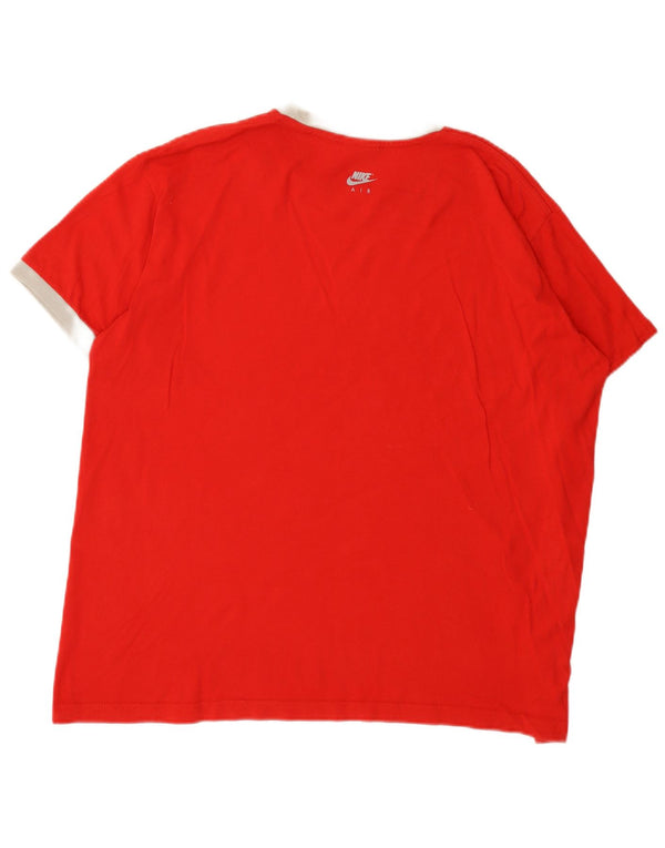 T-shirt grafica da uomo Nike Top XL in cotone rosso