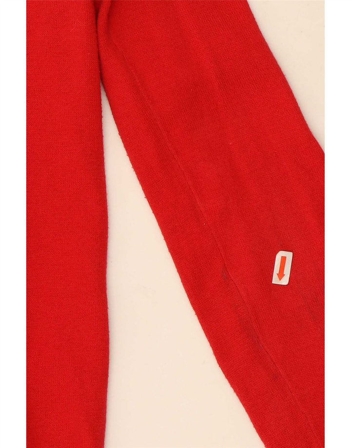 Maglione cardigan da donna Zara UK 14 grande cotone rosso