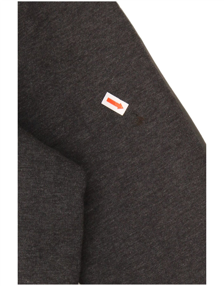 NIKE Giacca a vento oversize con cappuccio da donna UK 10 Small Grigio Poliestere