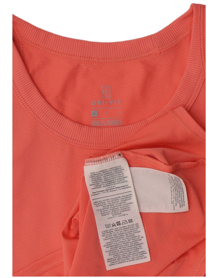 Canotta Nike Dri Fit da donna UK 14 grande rosa poliestere