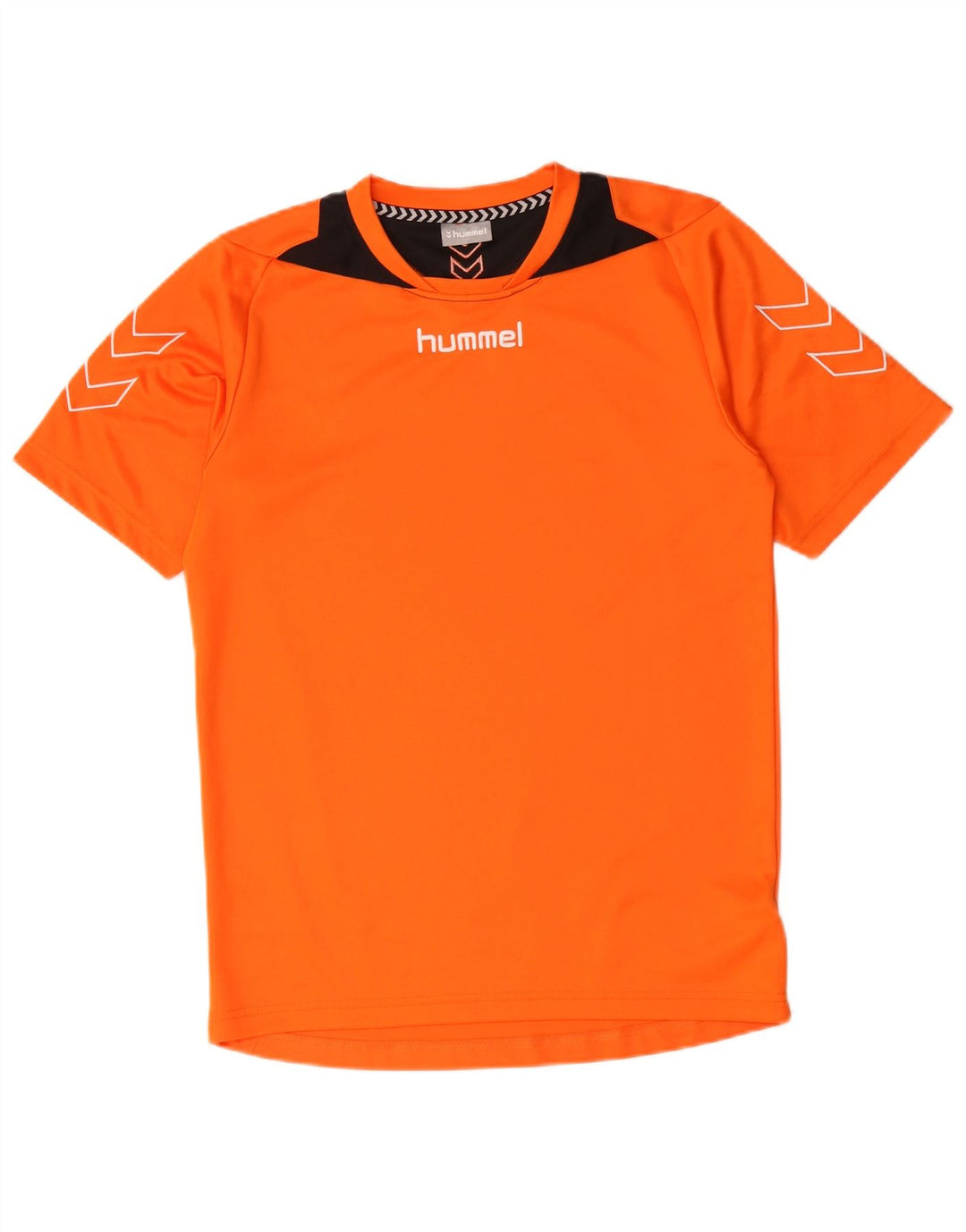 T-shirt grafica da uomo HUMMEL Top piccolo in poliestere color block arancione