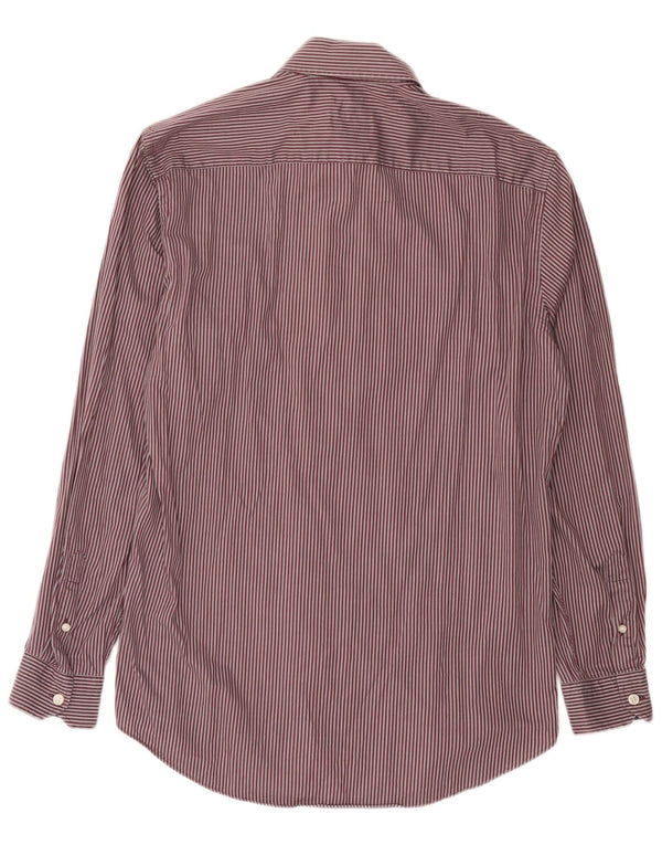 Camicia da uomo Harmont & Blaine vestibilità stretta XL cotone gessato bordeaux