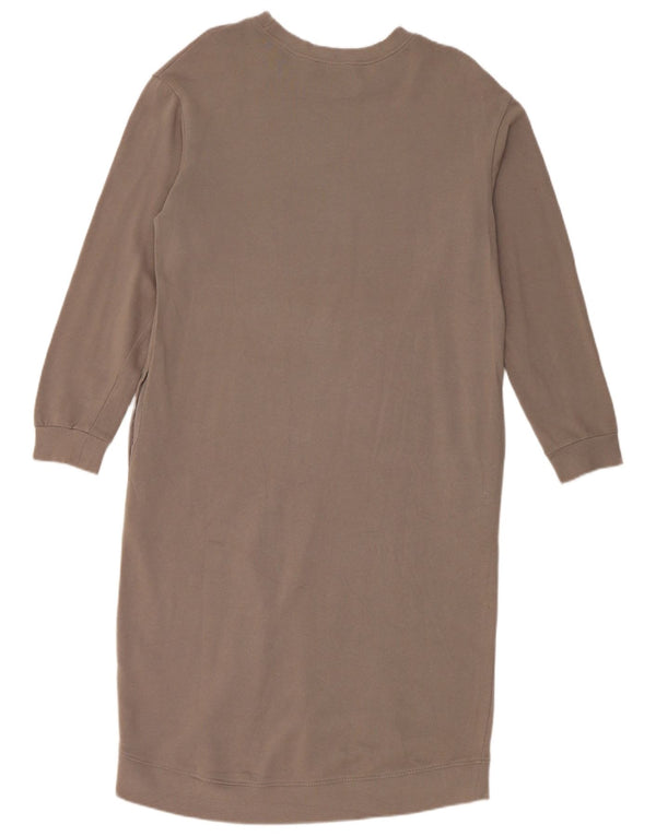 Abito maglione a maniche lunghe da donna Zara UK 10 piccolo in cotone grigio