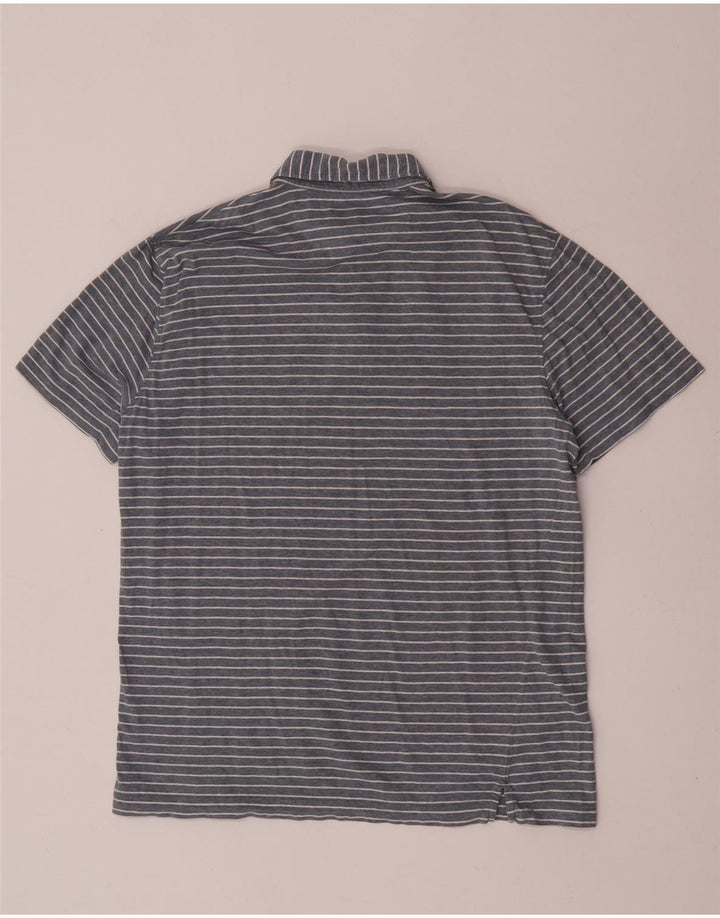 Polo Hackett da uomo slim fit a righe grandi grigie