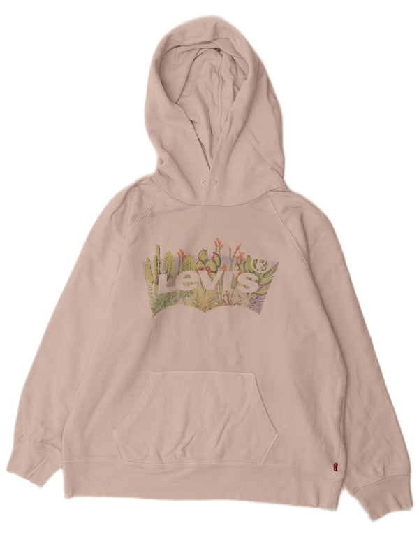 Maglione con cappuccio grafico da uomo Levi's in cotone beige medio