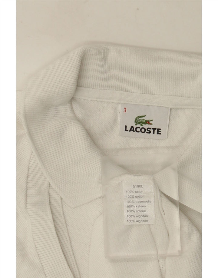 Polo da uomo LACOSTE taglia 3 piccola in cotone bianco