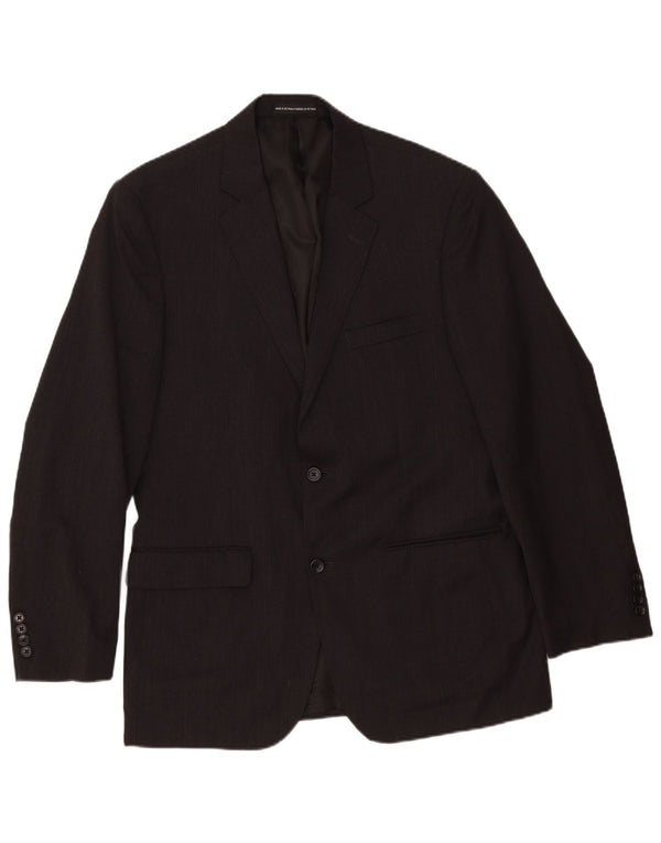 Giacca blazer a 2 bottoni da uomo Tommy Hilfiger UK 40 grande lana grigia classica