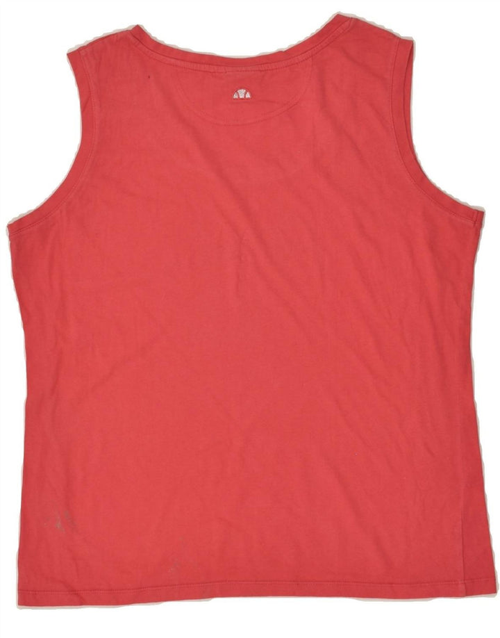 ELLESSE Womens Graphic Vest Top UK 20 2XL Red Cotton | Vintage Ellesse | Thrift | Second-Hand Ellesse | Used Clothing | Messina Hembry 