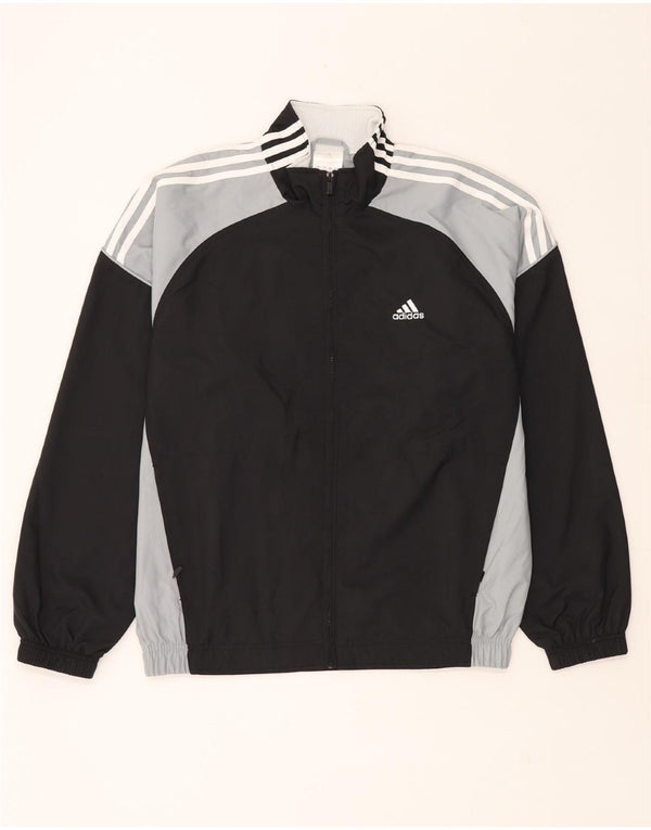 ADIDAS Giacca da tuta da uomo vestibilità ampia UK 34 XS Black Colourblock