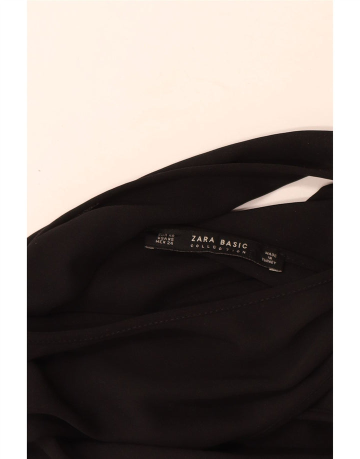 Tuta da donna Zara con scollo all'americana UK 6 XS poliestere nero