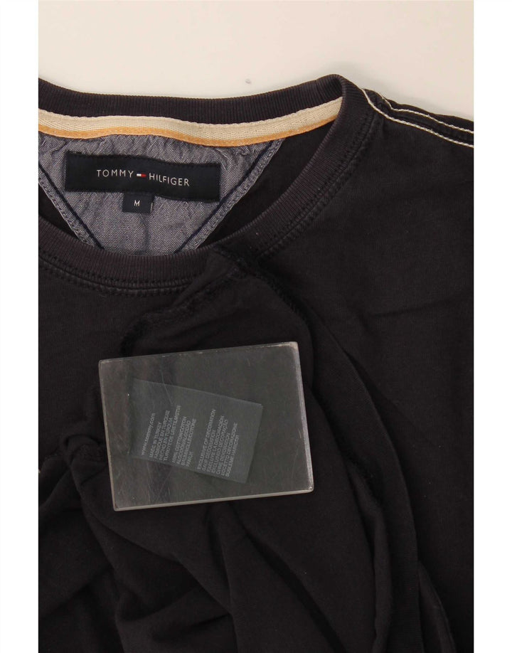Tommy Hilfiger Maglietta grafica da uomo a maniche lunghe in cotone blu navy medio
