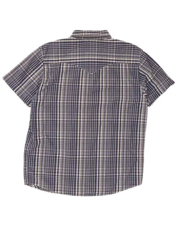Camicia Levi's da uomo a maniche corte dal taglio classico, grande, in cotone a quadri blu navy