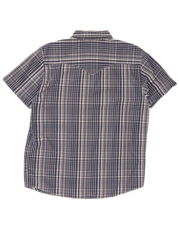 Camicia Levi's da uomo a maniche corte dal taglio classico, grande, in cotone a quadri blu navy
