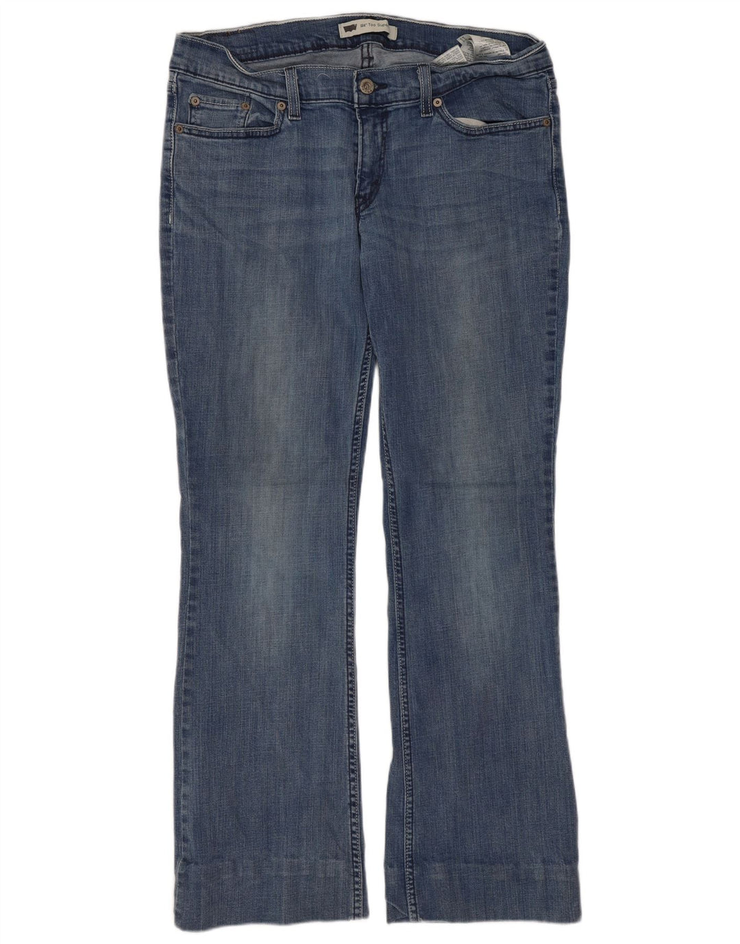 LEVI'S Donna 524 Jeans Bootcut Super Low US 11 Large W30 L28 Cotone Blu