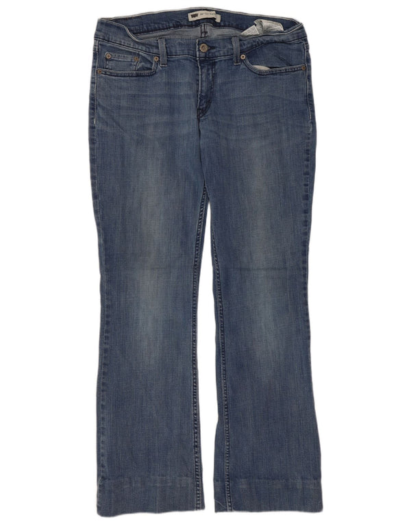 LEVI'S Womens 524 Super Low Bootcut Jeans US 11 Large W30 L28 Blue Cotton