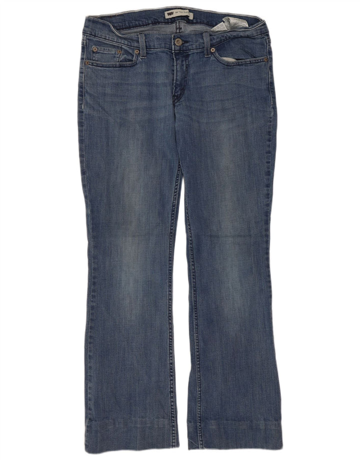 LEVI'S Donna 524 Jeans Bootcut Super Low US 11 Large W30 L28 Cotone Blu